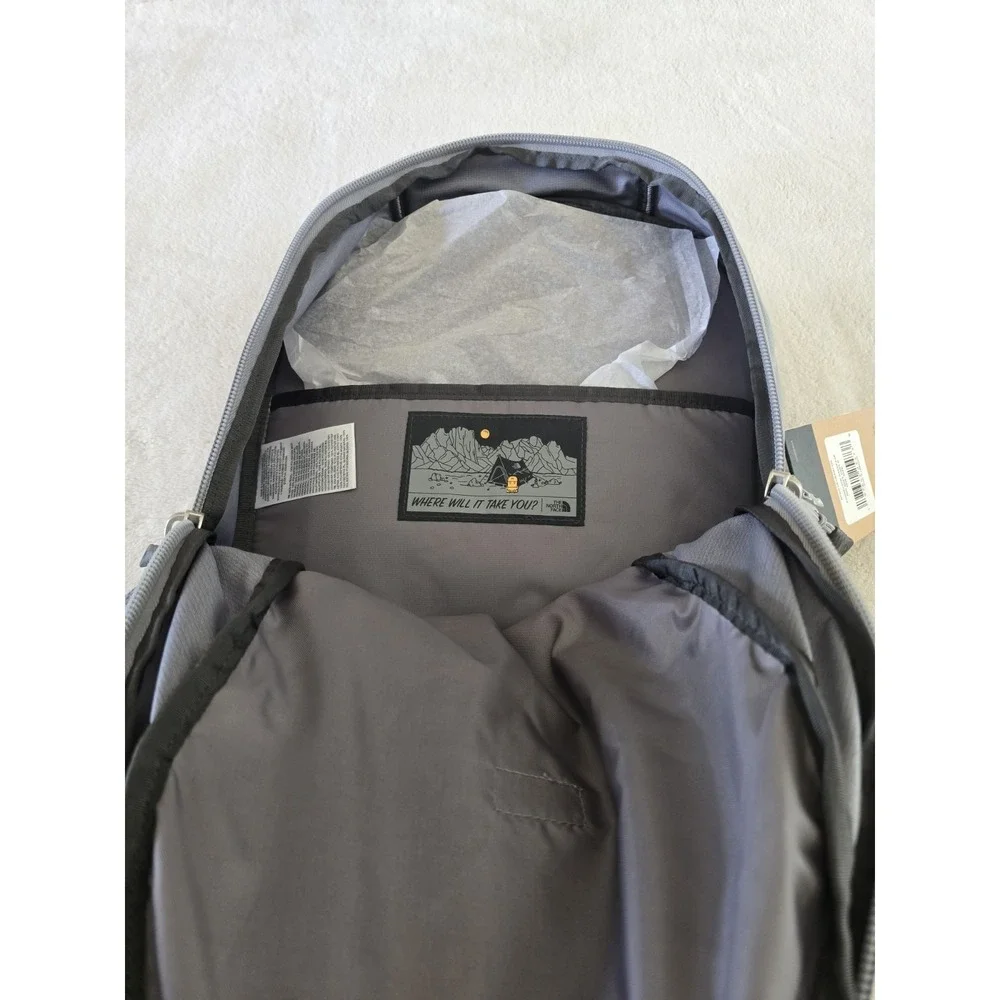 The North Face Connector Gray Backpack Laptop Pockets 28 L N Medicine Logo